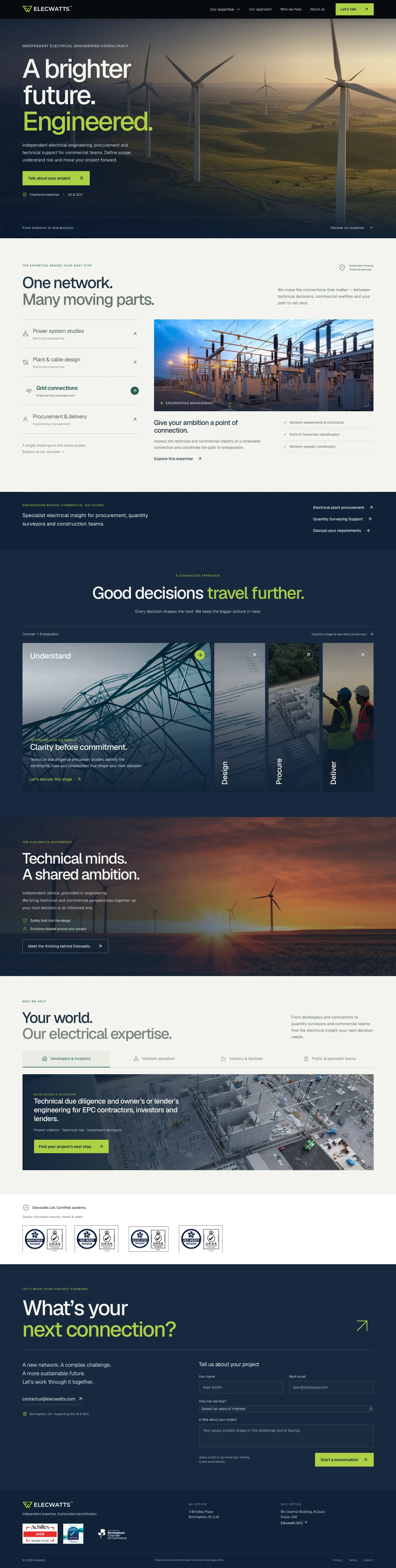 Elecwatts homepage screenshot